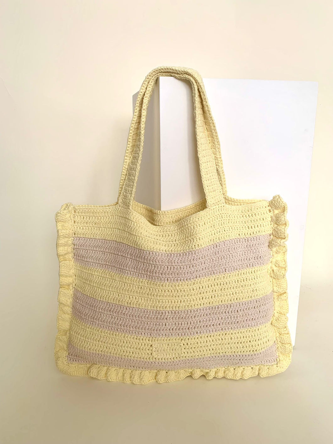 Tote bag crochet amarillo