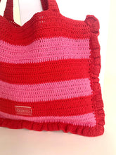 Cargar imagen en el visor de la galería, Tote bag crochet rojo
