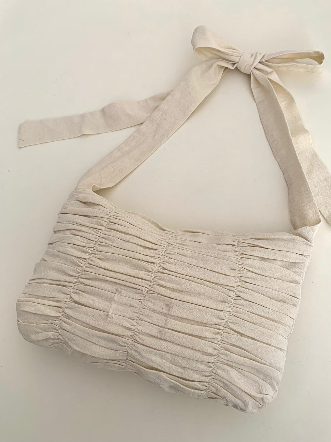 Shoulder bag drapeada natural